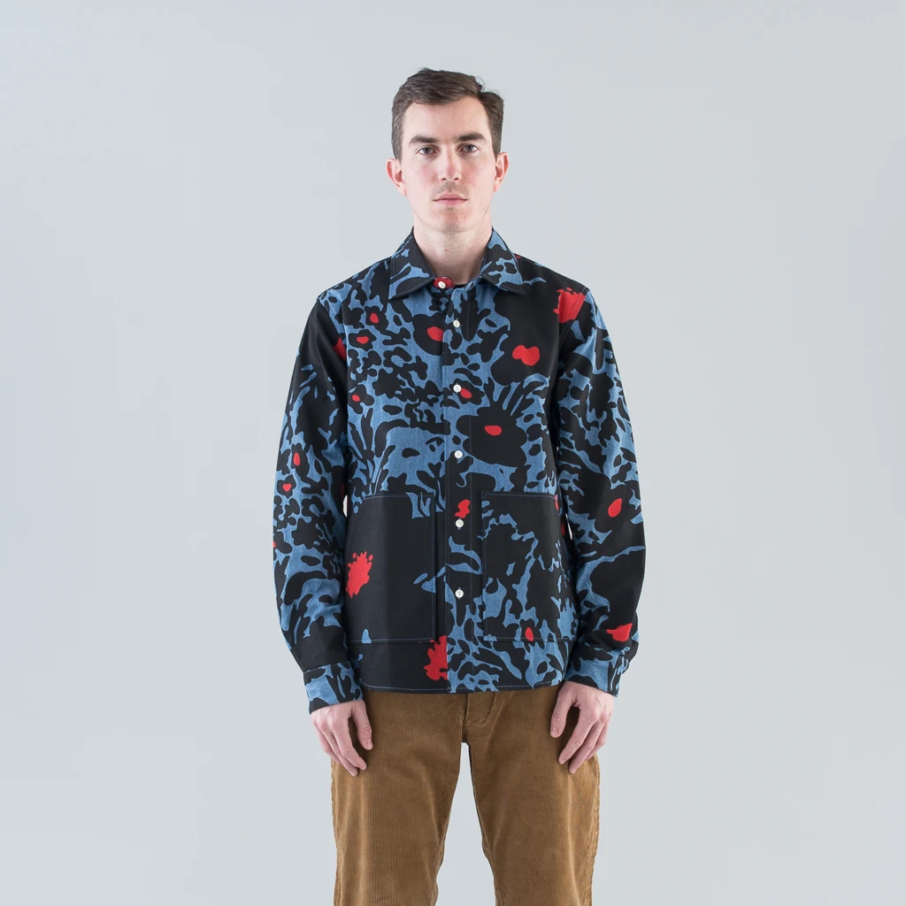 FLOWER SHIRT - DENIM