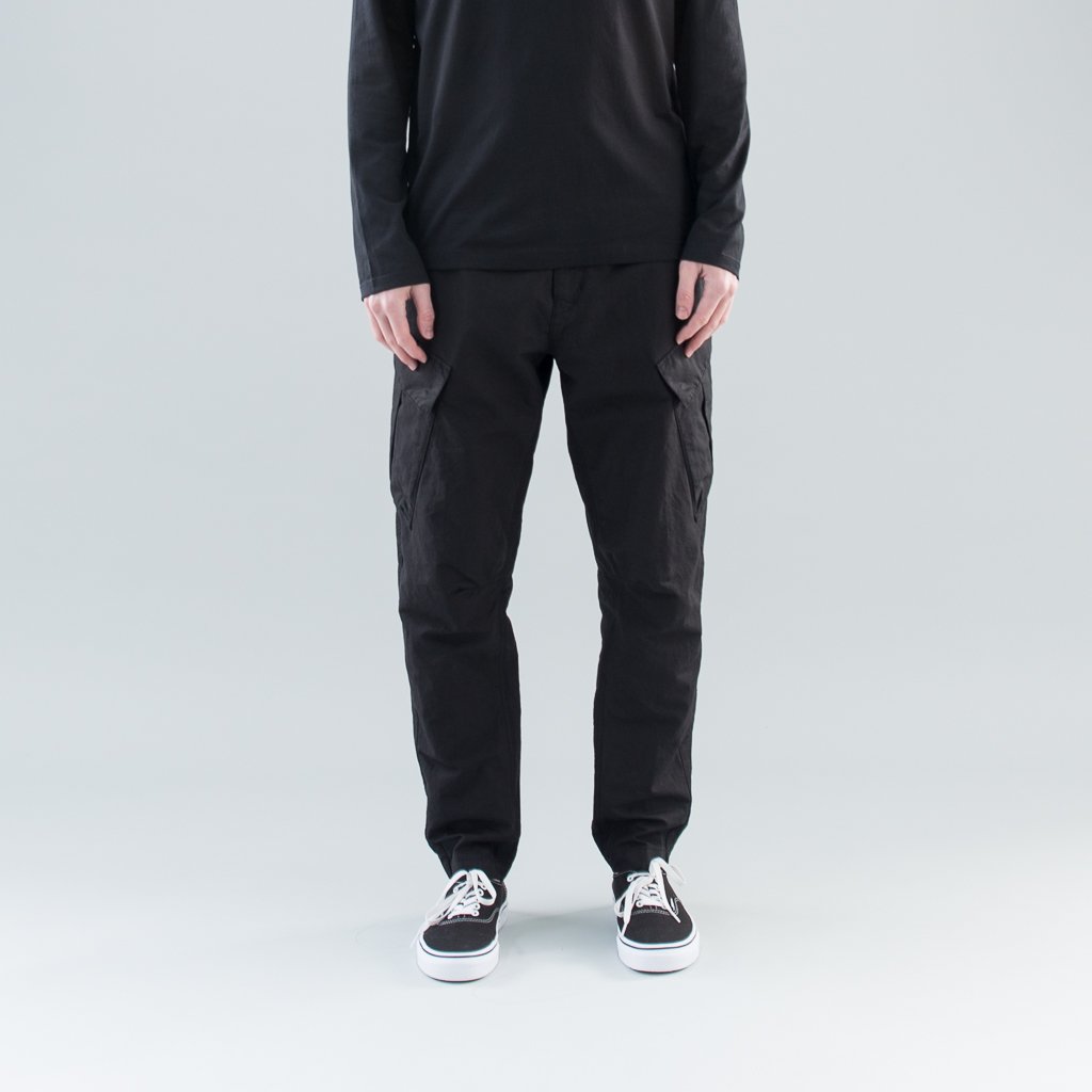 ARTICULATED CARGO PANTS - BLACK