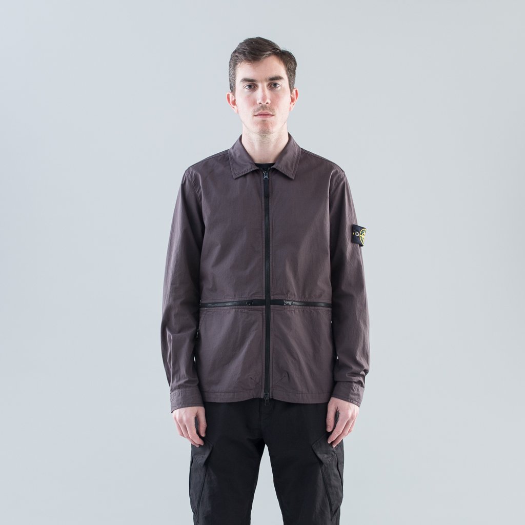 STRUCTURED COTTON SHIRT JACKET - PETROL