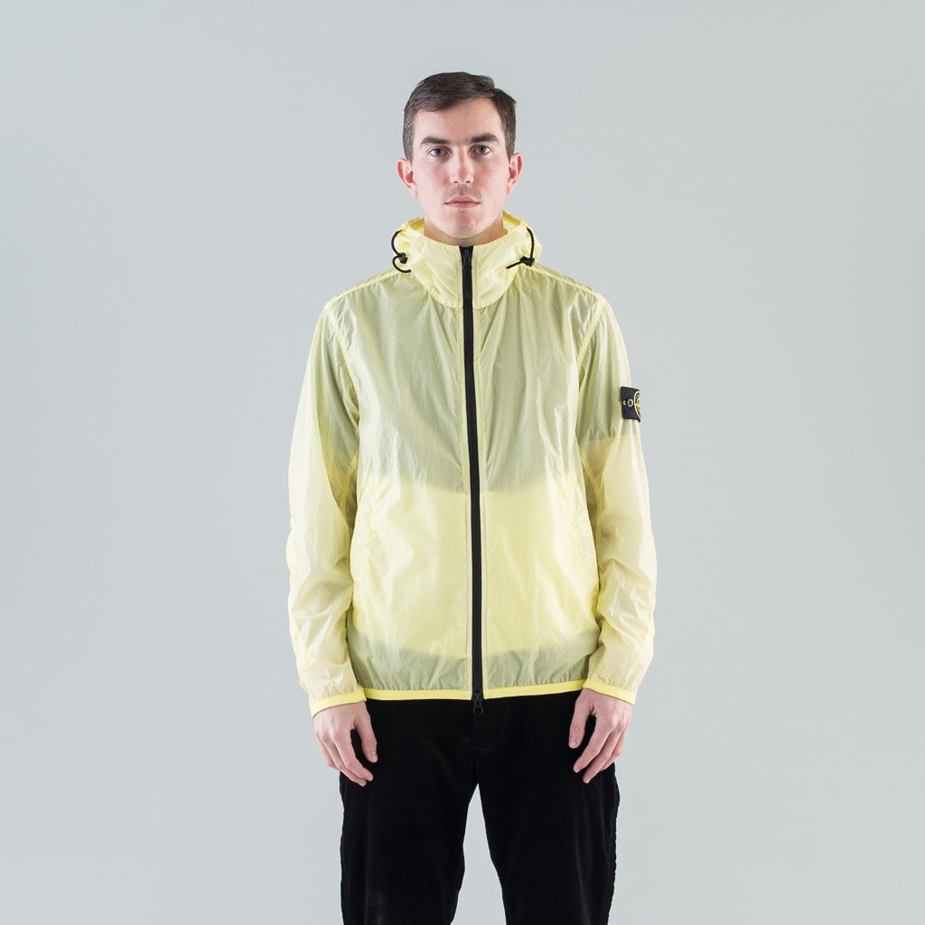LAMY VELOUR HOODED JACKET - LEMON