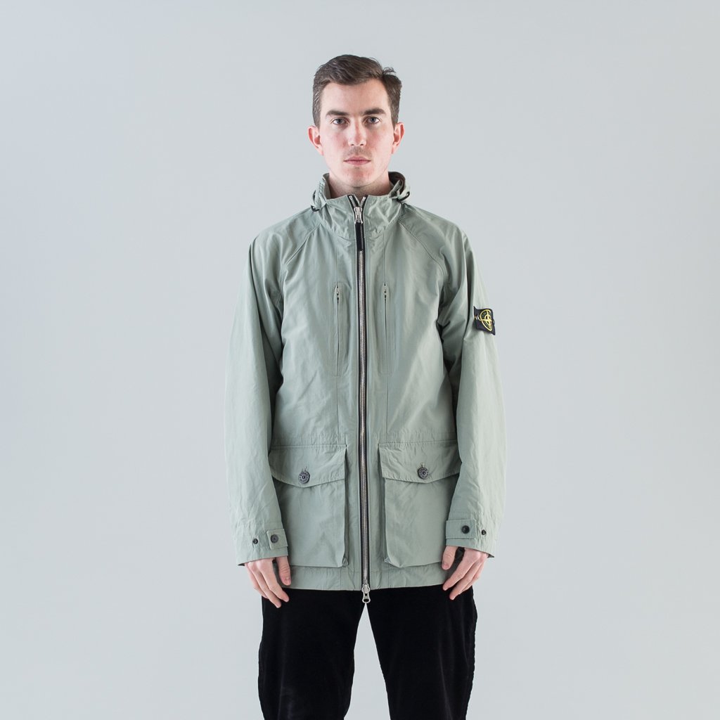 MICRO REPS HOODED JACKET - SAGE