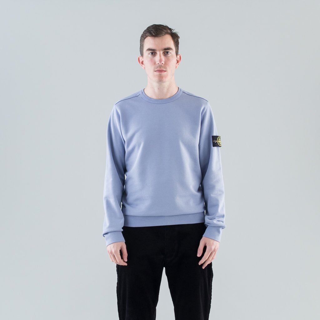 GARMENT DYED CREW SWEAT - LAVENDER