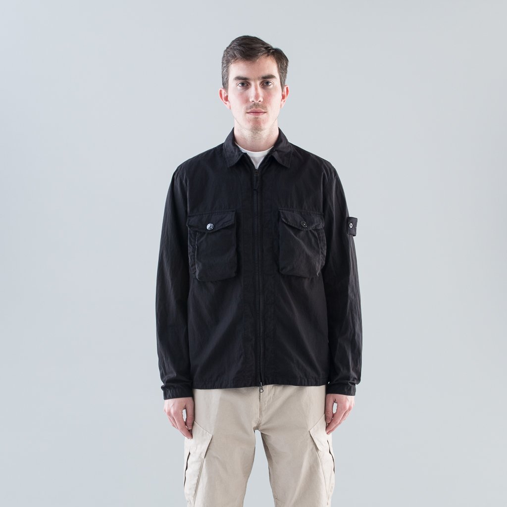 GHOST SHIRT JACKET - BLACK