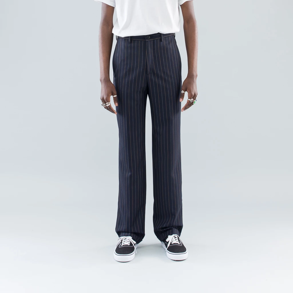 CLASSIC TROUSER - NAVY PINSTRIPE