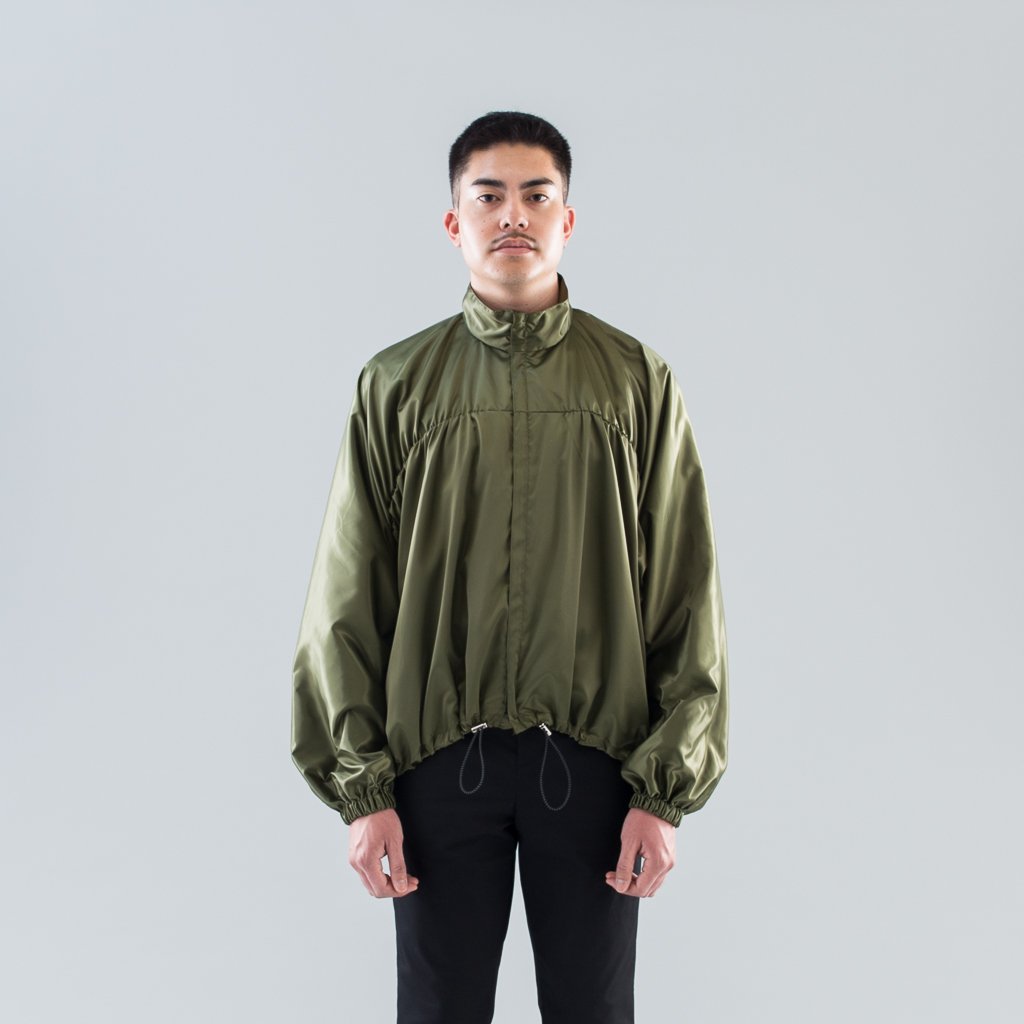DOLMAN SLEEVE BLOUSON - OLIVE