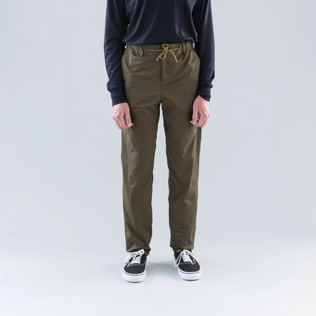 SLIM EASY PANTS - OLIVE