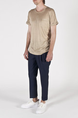 nonnative Dweller Tee DS - T/L Border Jersey Beige
