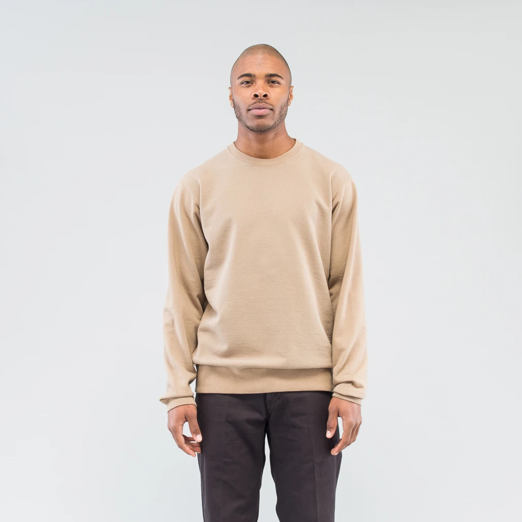 COACH CREW PULLOVER COTTON SWEAT OVERDYED - BEIGE