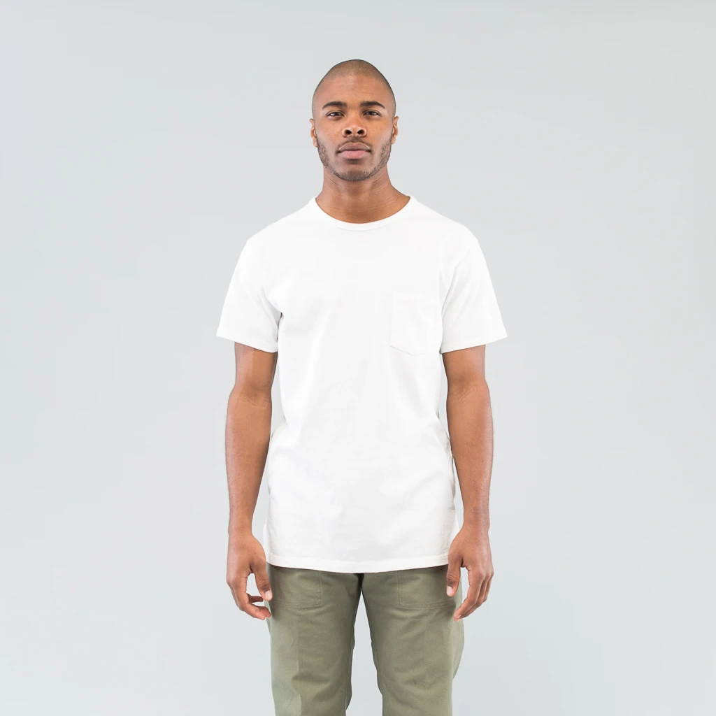 DWELLER S/S TEE COTTON JERSEY HEAVY WEIGHT - WHITE