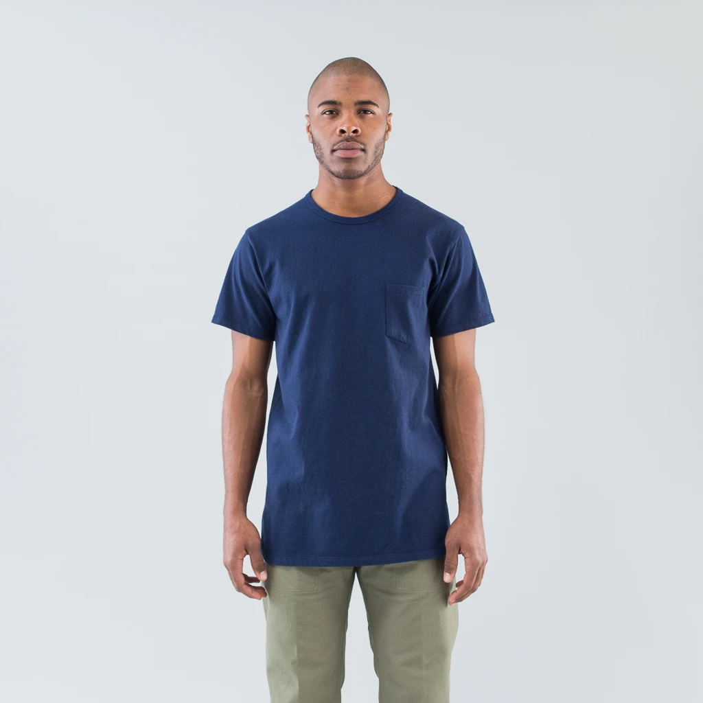 DWELLER S/S TEE COTTON JERSEY HEAVY WEIGHT - NAVY
