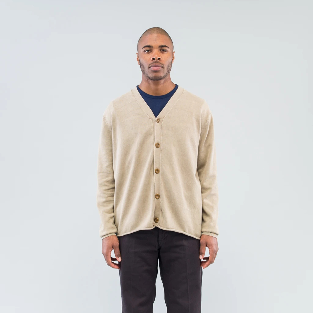 HUNTER CARDIGAN COTTON YARN VW - BEIGE